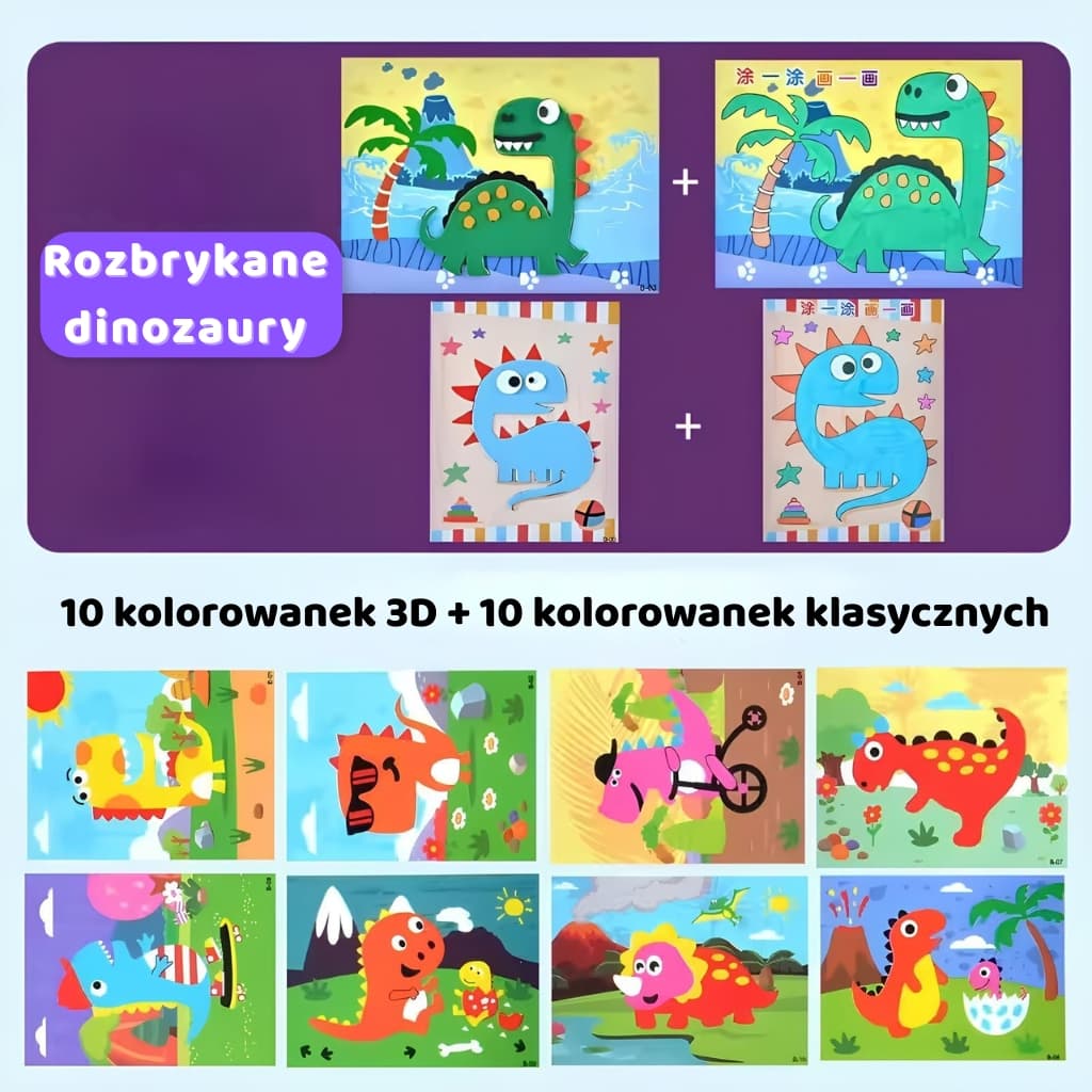 KolorBook 3D - edukacyjna kolorowanka 
2w1 (aż 20 aktywności!)