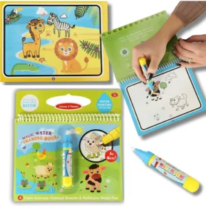 Zestaw 2 kolorowanek-malowanek wodnych z mazakiem (różne wzory)