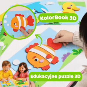 KolorBook 3D - edukacyjne puzzle 2w1 (Aż 20 aktywności)