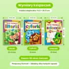 Wymiary książeczek Literkowe ścieżki: 14,5 x 20,5 cm, 24 i 16 stron