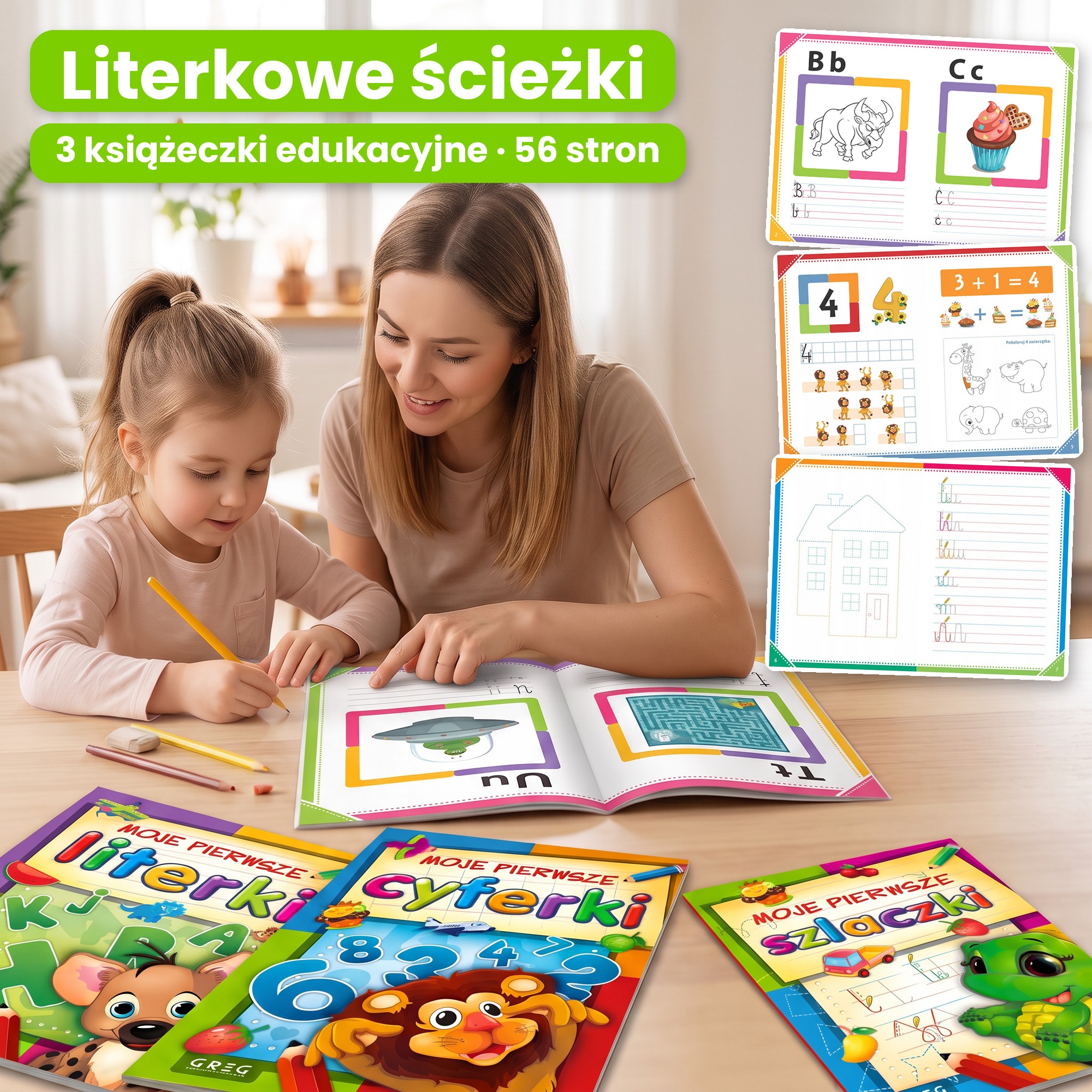 literkowe-sciezki-zestaw-3-ksiazeczek Literkowe ścieżki – zestaw 3 książeczek edukacyjnych: literki, cyferki, szlaczki